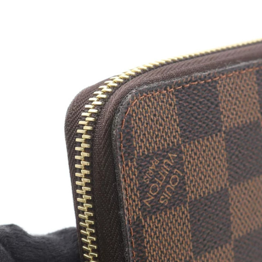 Louis Vuitton Long Brown Round Brown Wallet Damier Ebene Zippy - Picture 6 of 8